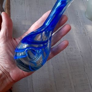 Blown Swirl Glass Novelty...Bird Feeder